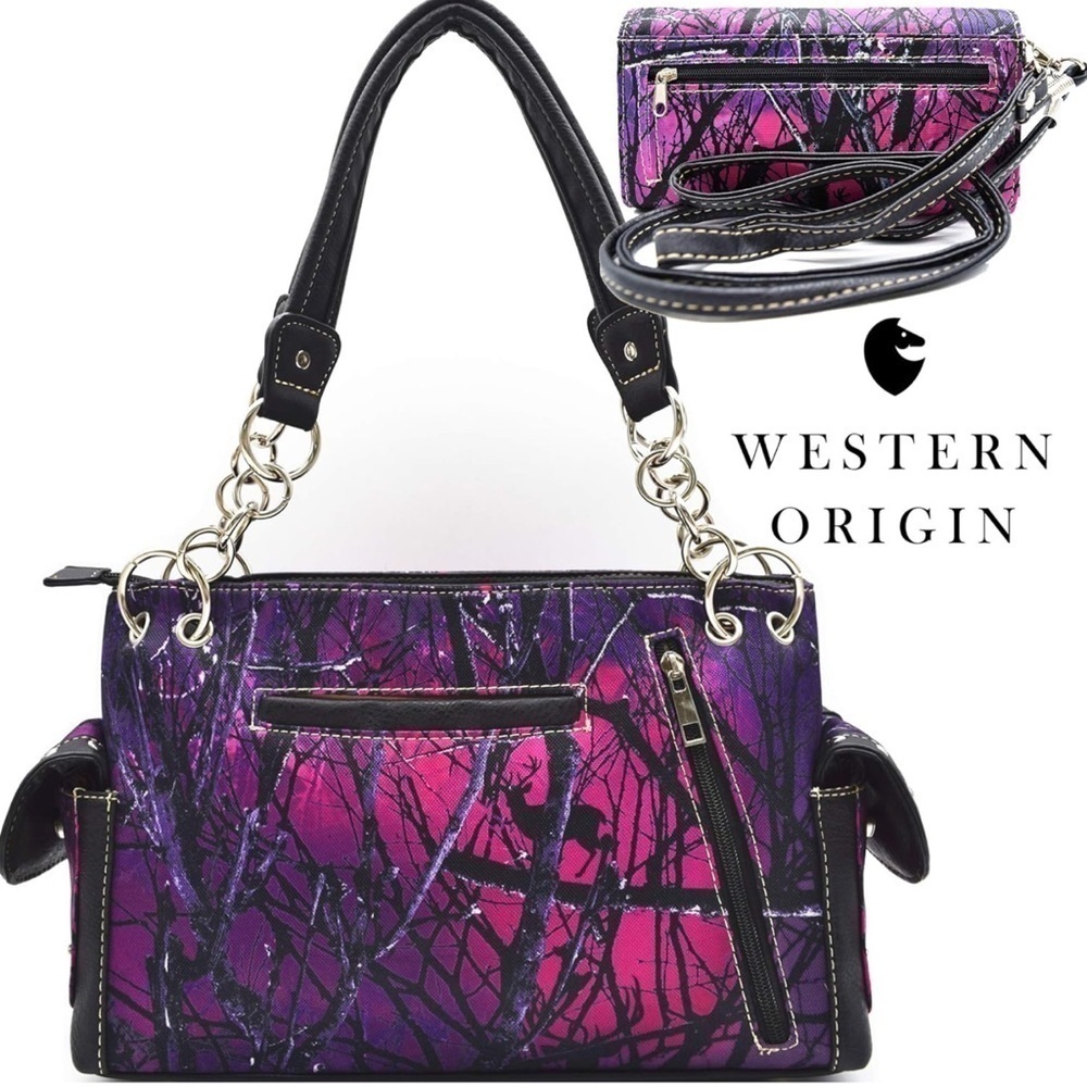 💕Western Cowgirl Classic Shoulder Bag With Wallet Set💕 - Picture 4 of 7